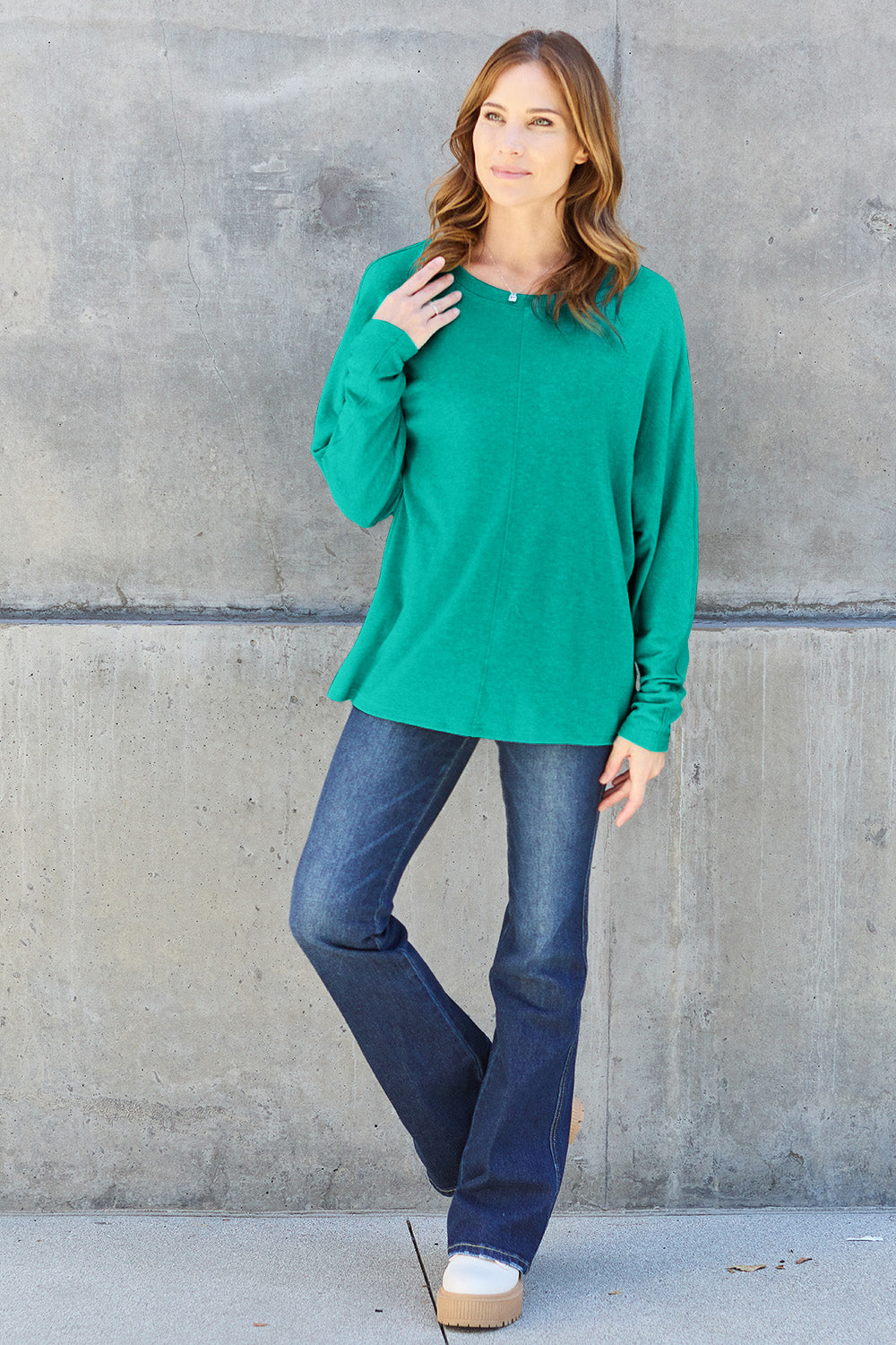 Cady Long Sleeve Top In Multi Colors