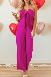 Tied Tube Wide Leg Jumpsuit