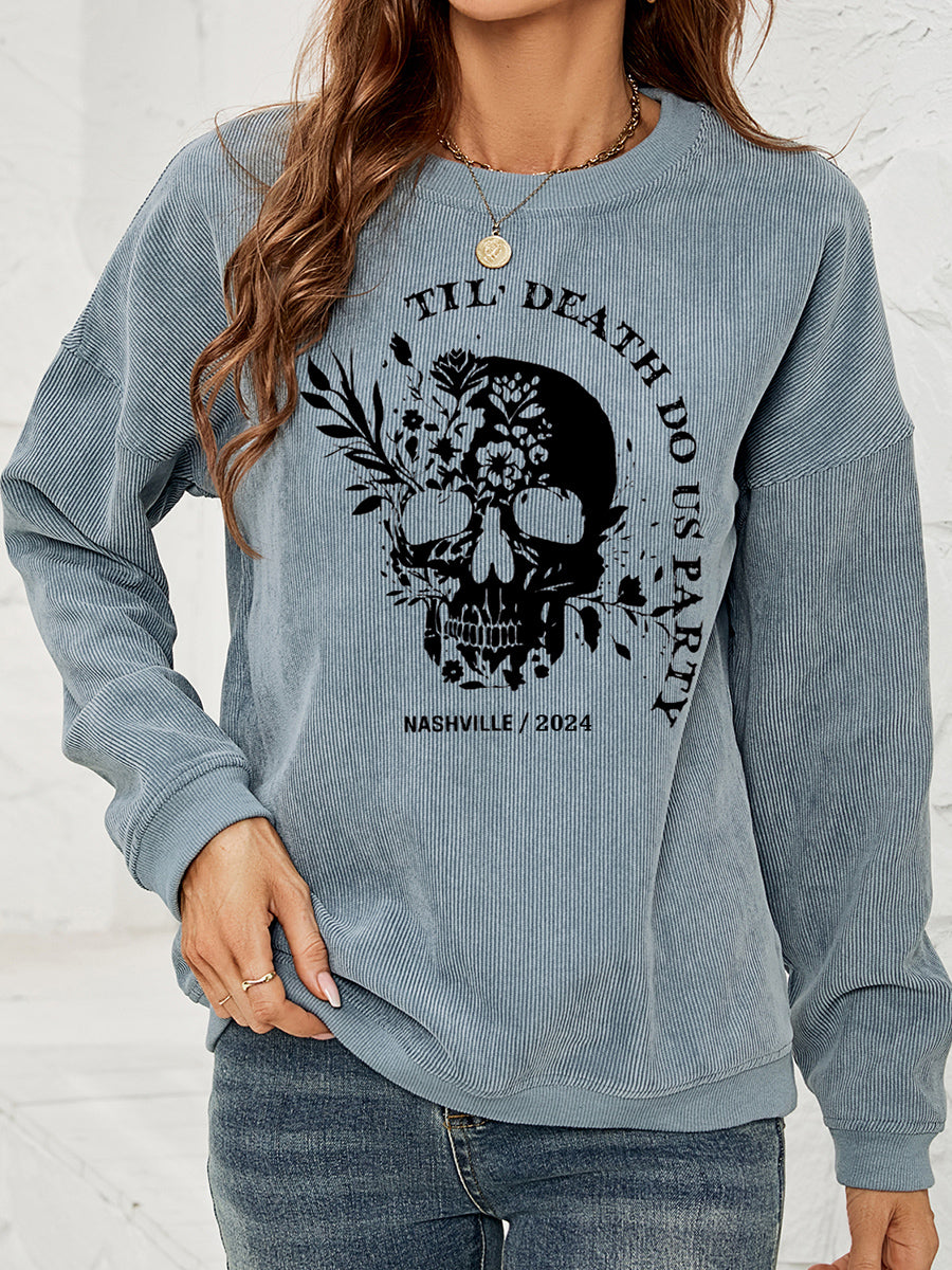 Till Death Do Us Party Graphic Sweatshirt In Multi Colors