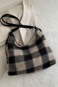 Ana Plaid Adjustable Strap Handbag In Multi Colors