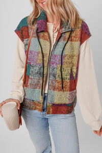 Alaia Plaid Zip Up Vest