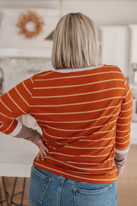 Leila Striped Top In Multi Colors