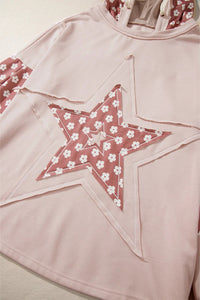 Amara Drawstring Star Hoodie  In Multi Colors