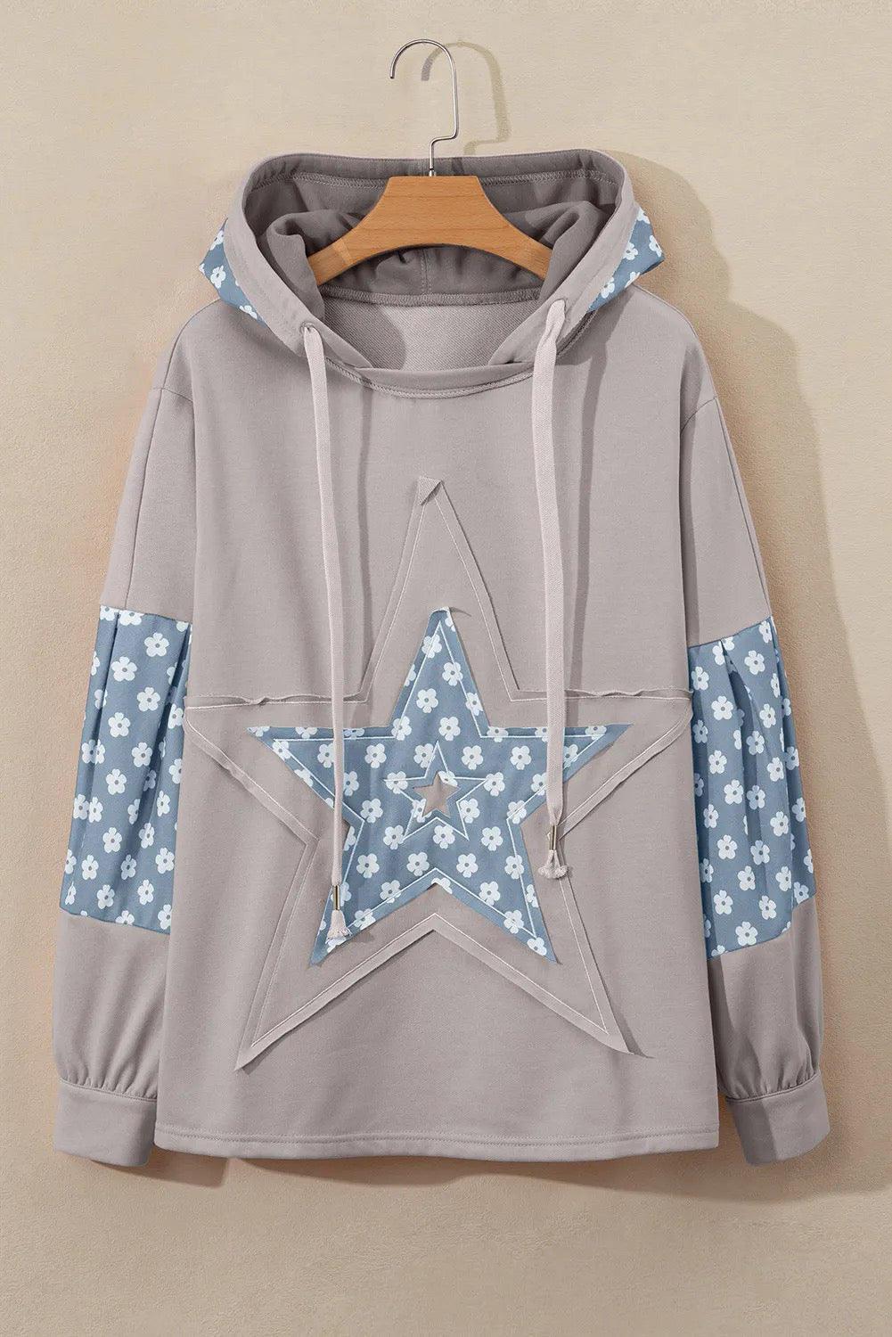 Amara Drawstring Star Hoodie  In Multi Colors