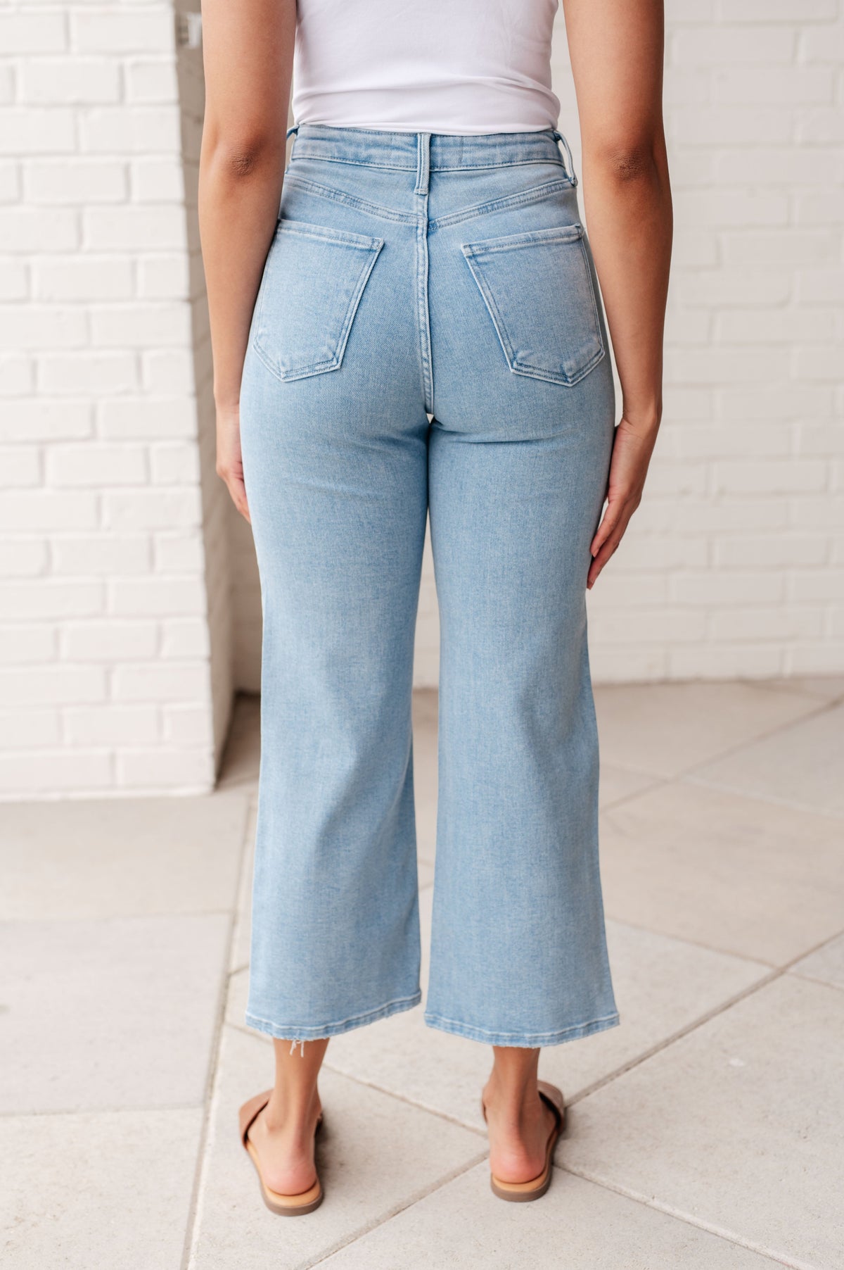 PREORDER: Patch Pocket Wide Leg Jeans in Four Colors