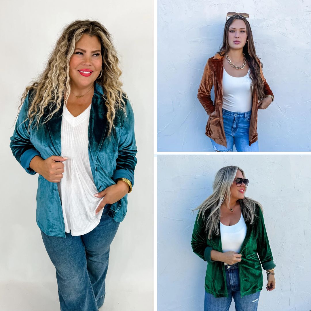 Velvet Blazer in Three Colors