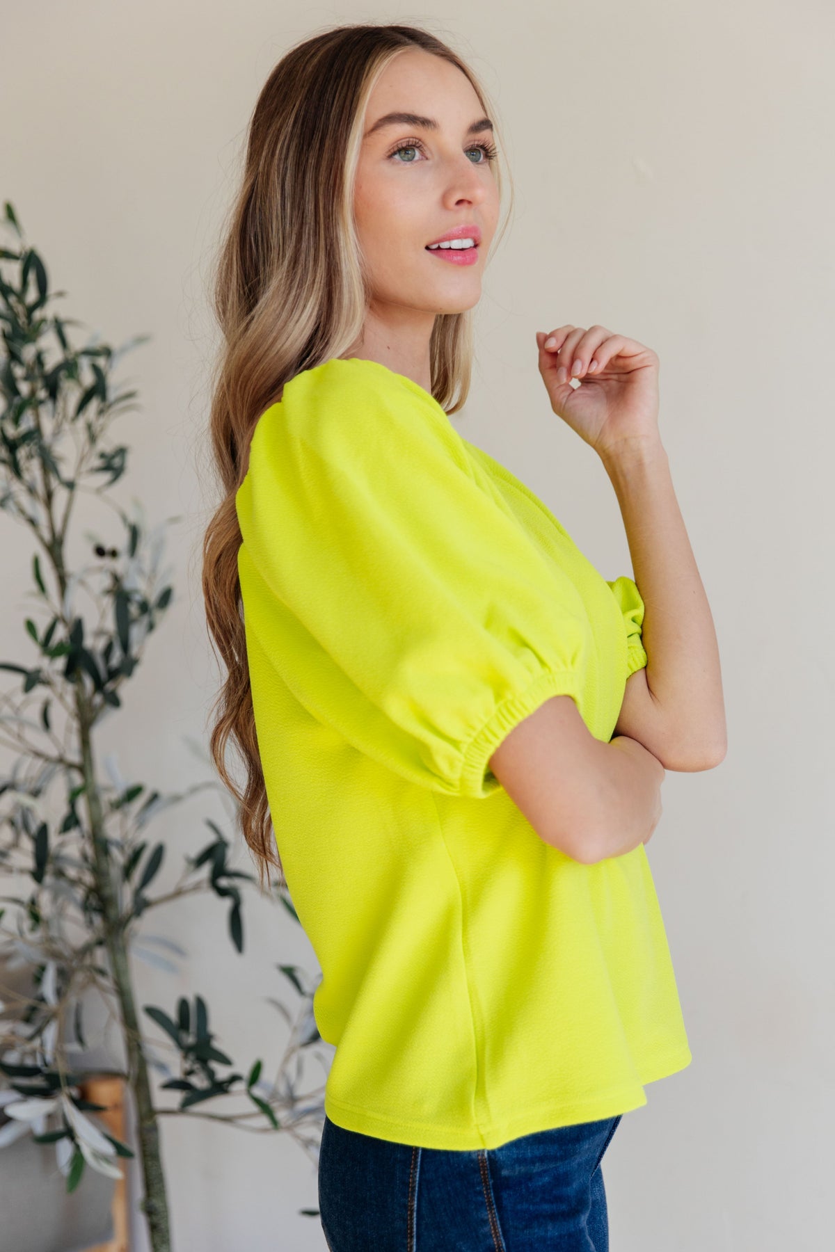 Try Me Balloon Sleeve Blouse