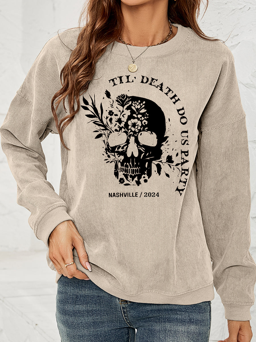 Till Death Do Us Party Graphic Sweatshirt In Multi Colors