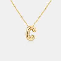 Gold-Plated Bubble Initial Necklace