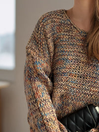 Josie Dropped Shoulder Sweater In Multi Colors