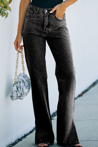 Sarah Side Slit Jeans with Pockets