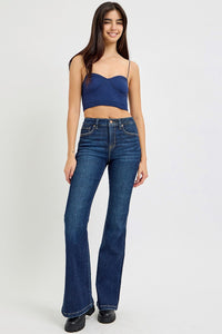 Elia High Rise Flare Jeans with Pockets