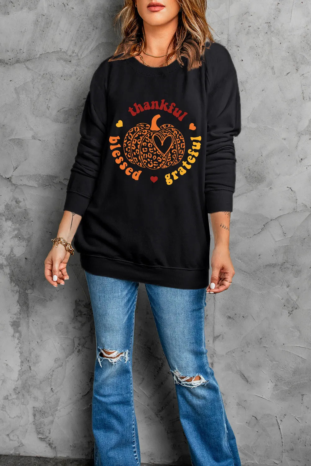 Pumpkin Graphic Sweatshirt