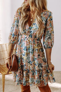 Zoey Floral Half Sleeve Dress