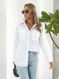 Collared Neck Buttoned Shirt with Pockets In Multi Colors