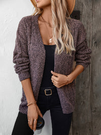 Juniper Cable-Knit Open Front Cardigan In Multi Colors