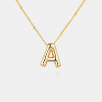 Gold-Plated Bubble Initial Necklace