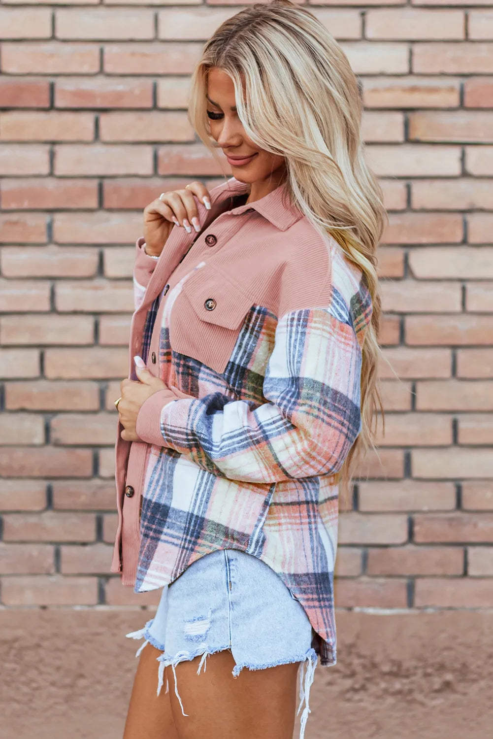 Mackenzie Plaid Button Up Shacket In Multiple Colors