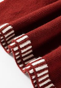 Sienna Striped Detail Round Neck Dropped Shoulder Sweater