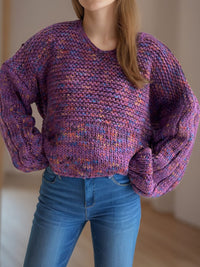 Josie Dropped Shoulder Sweater In Multi Colors