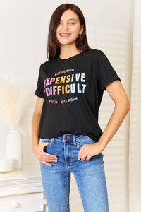 Graphic Cuffed Sleeve T-Shirt