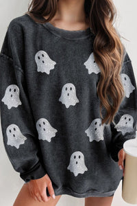 Glitter Ghost Sweatshirt In Multi Colors