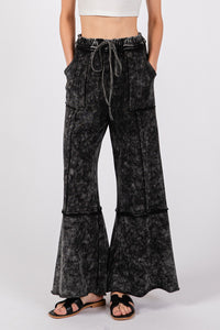 Adaline Mineral Washed Terry Wide Leg Pants