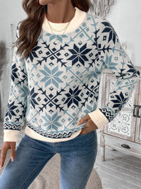 Alina Round Neck Long Sleeve Sweater