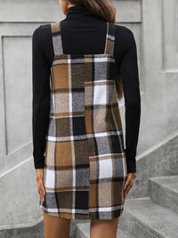 Harper Plaid V-Neck Wide Strap Dress