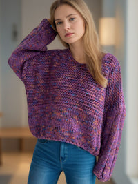 Josie Dropped Shoulder Sweater In Multi Colors