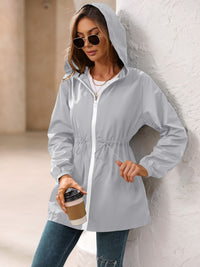 Waterproof Long Sleeve Hooded Windbreaker