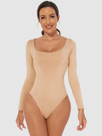 Scoop Neck Long Sleeve Bodysuit