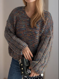 Josie Dropped Shoulder Sweater In Multi Colors