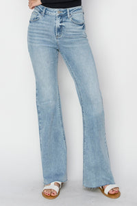 Lily High Rise Raw Cut Hem Bootcut Jeans