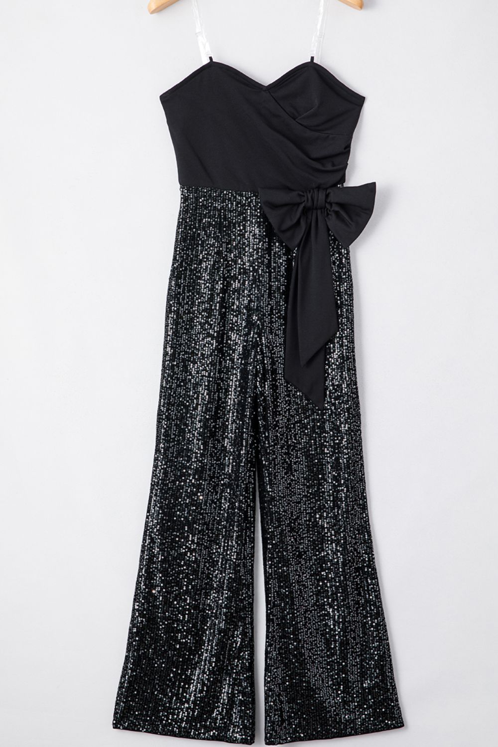 Brielle Bow Sequin Wide Leg Jumpsuit