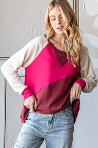 Collins Color Block Long Sleeve Top