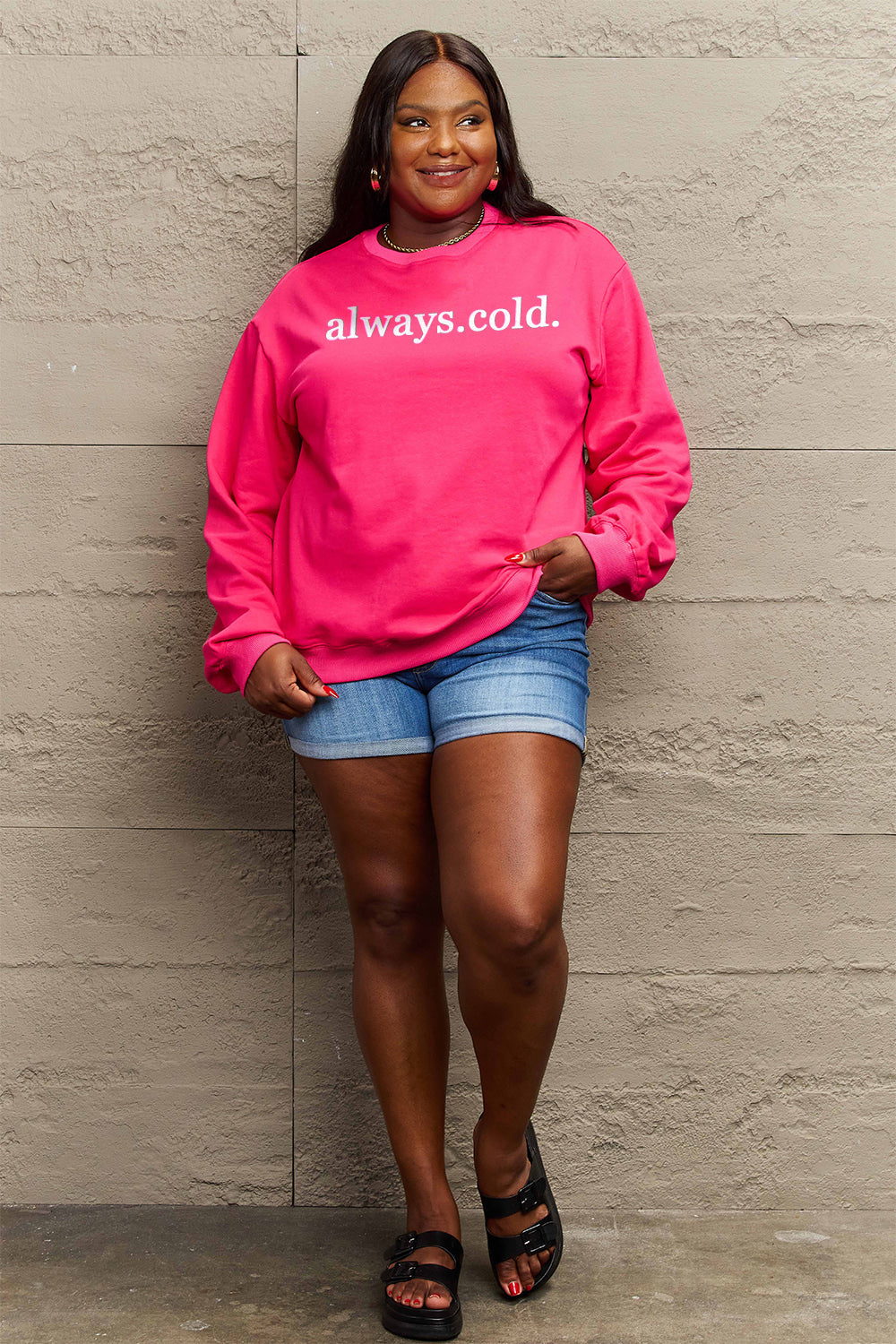 Always Cold Graphic Sweatshirt In Multi Colors