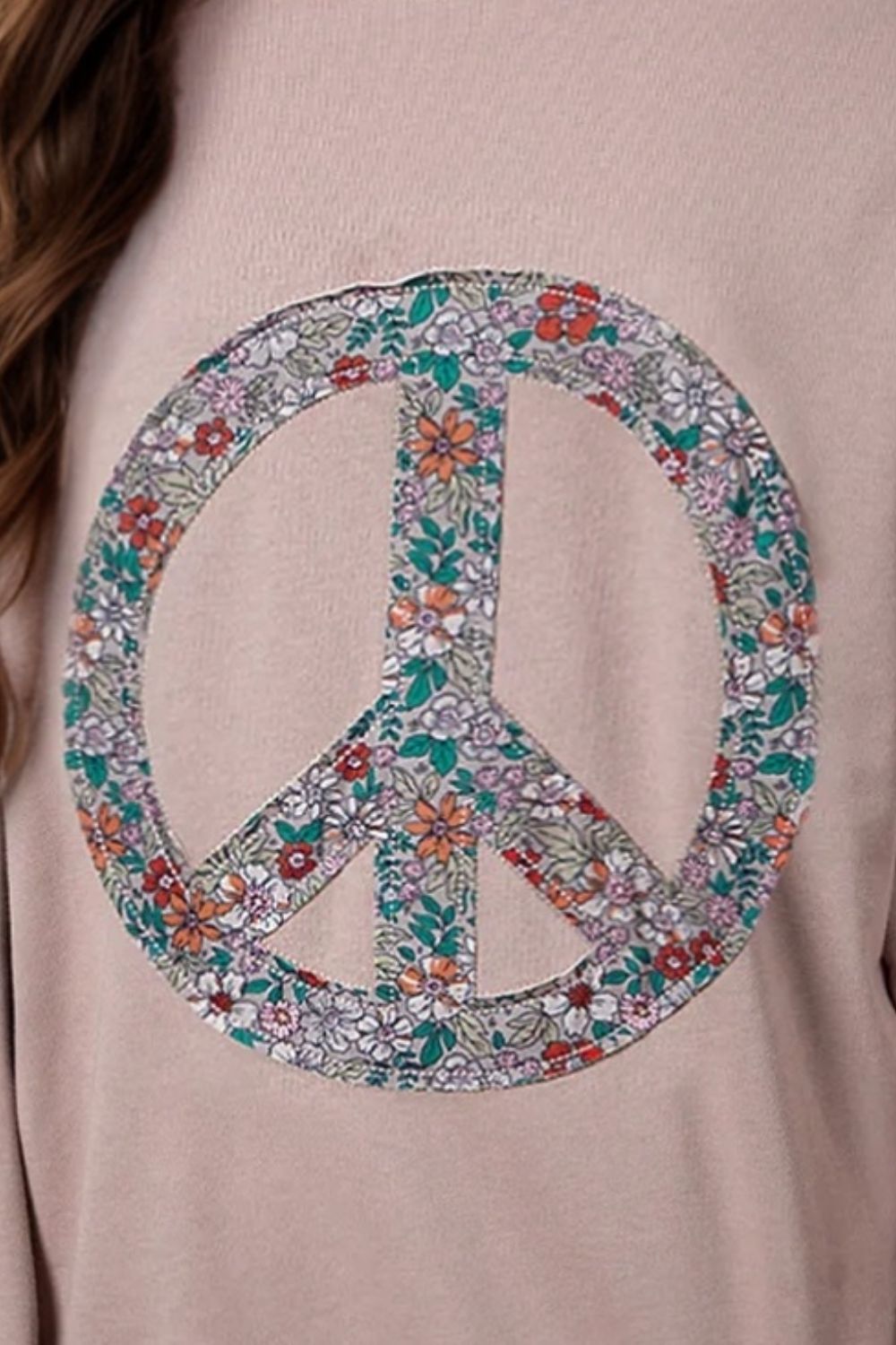 Floral Peace Sign Sweatshirt