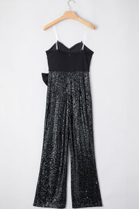 Brielle Bow Sequin Wide Leg Jumpsuit