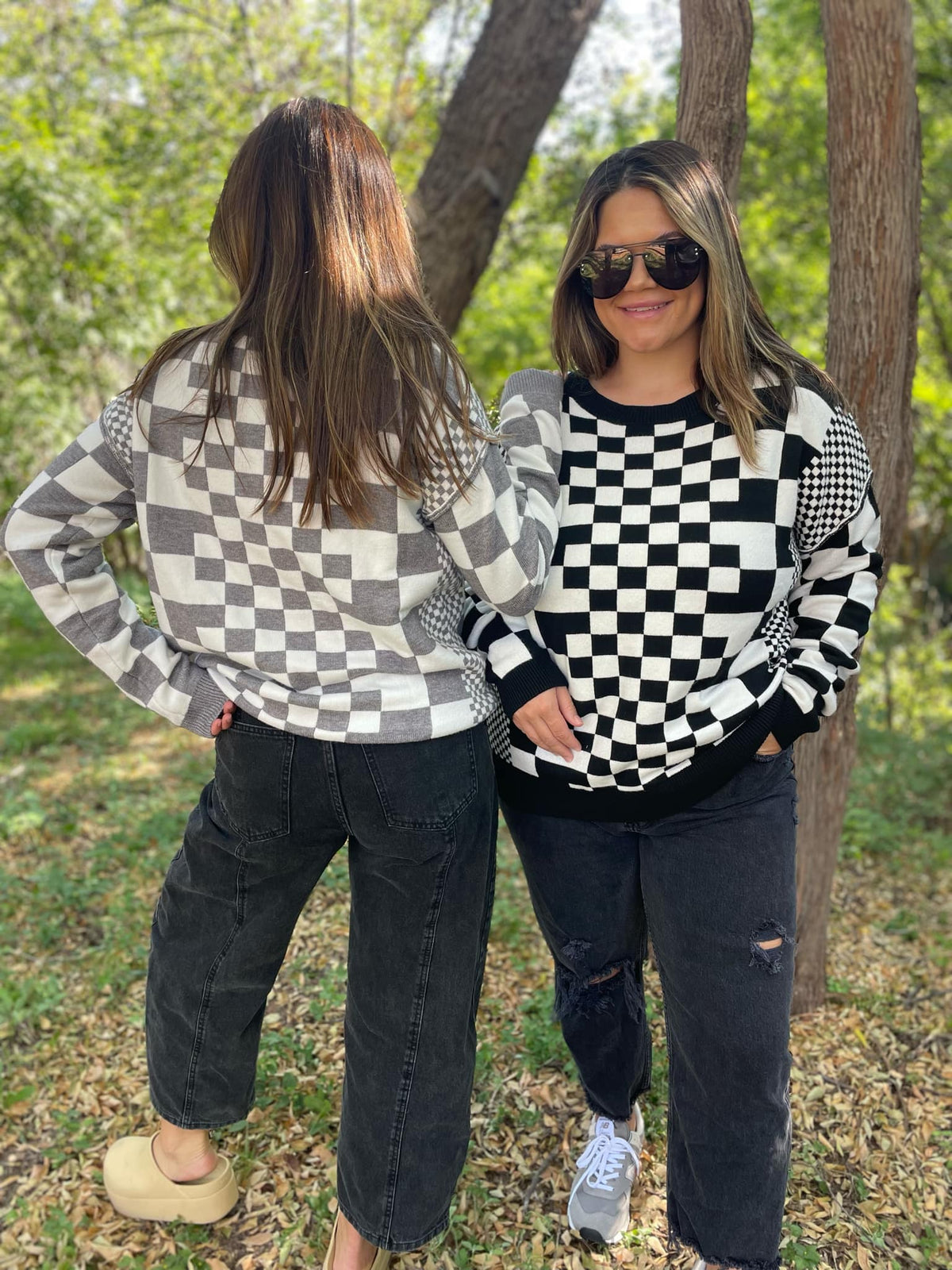 PREORDER: All Checkered Out Sweater in Four Colors