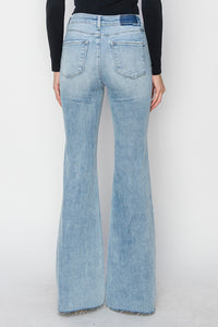 Lily High Rise Raw Cut Hem Bootcut Jeans