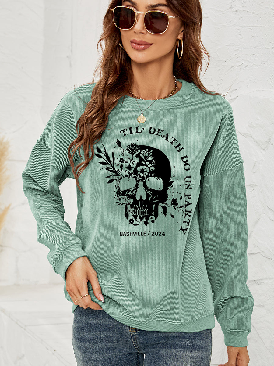 Till Death Do Us Party Graphic Sweatshirt In Multi Colors