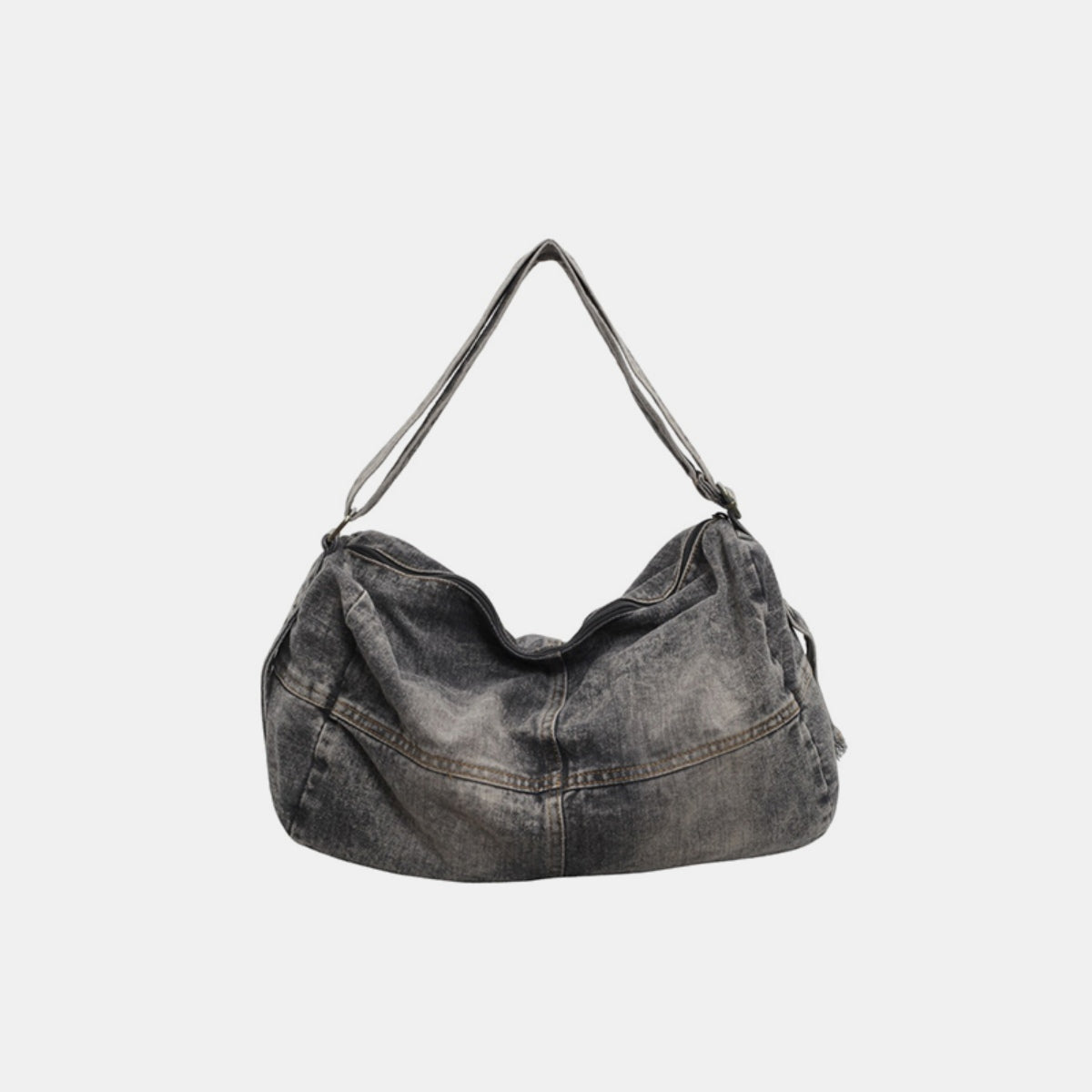 Luna Dark and Light Adjustable Strap Denim Tote Bag