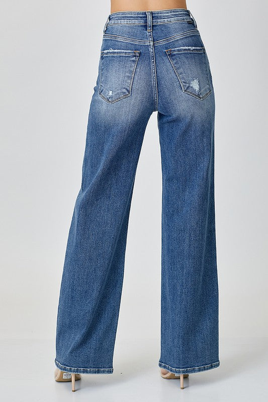 High Waist Jeans with Pockets