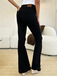 Autumn High Waist Distressed Flare Jeans