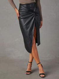 Ivy Twist Detail High Waist Skirt