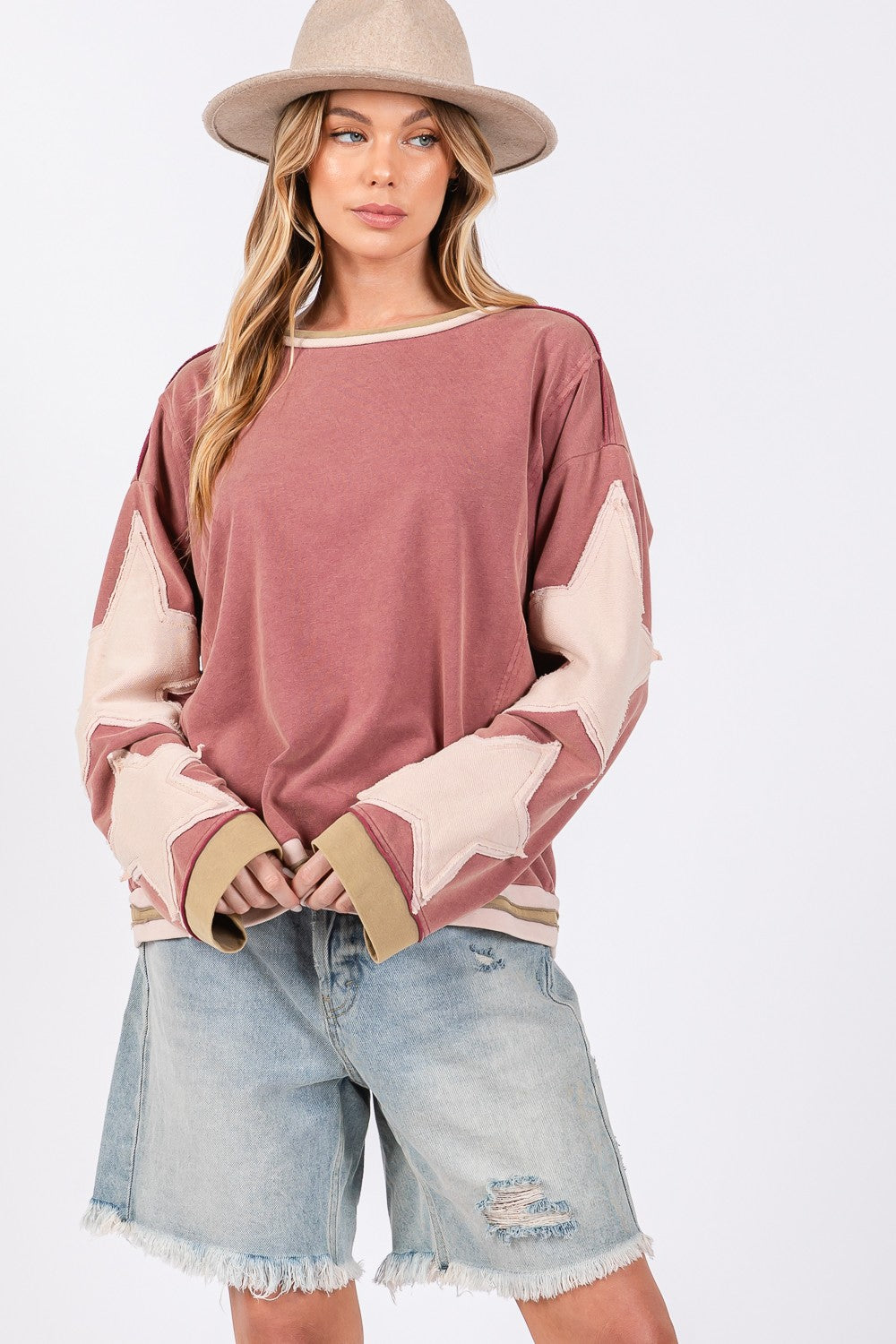 Myla French Terry Star Patch Sweatshirt