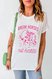 Break Horses Not Hearts Graphic Tee