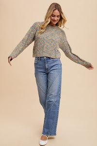 Decorative Seams Wide Leg Jeans