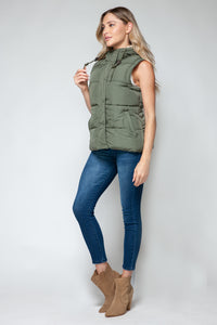 Emery Snap and Zip Closure Hooded Vest